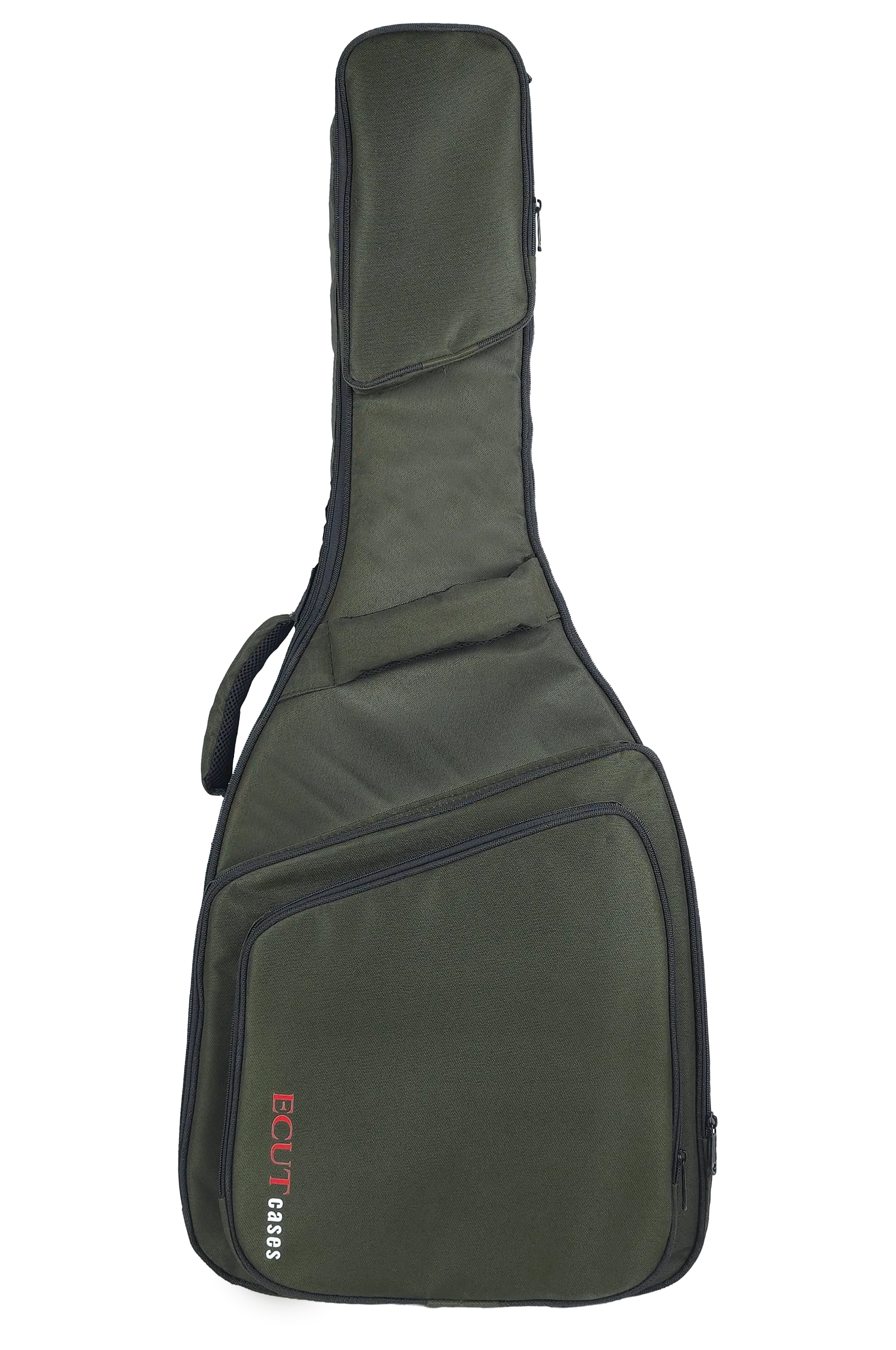 سافت کیس گیتار کلاسیک ایکات کیس (ECUTCASES) سبز M2S-J600-G — نمای ۳/۴ و ایستاده